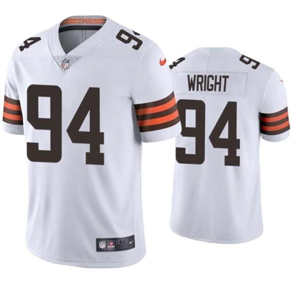 Cleveland Browns 94 Alex Wright White Vapor Untouchable Limited Stitched Jersey