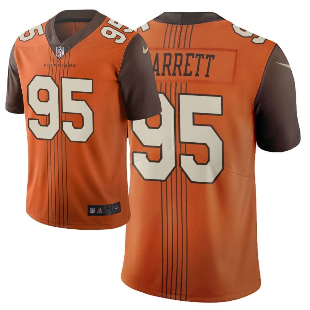 Cleveland Browns #95 Myles Garrett Brown 2019 City Edition Limited Stitched NFL Jersey