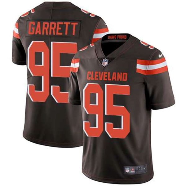 Cleveland Browns 95 Myles Garrett Brown Vapor Untouchable Limited Stitched Jersey