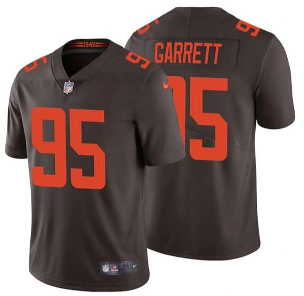 Cleveland Browns #95 Myles Garrett New Brown Vapor Untouchable Limited Stitched Jersey