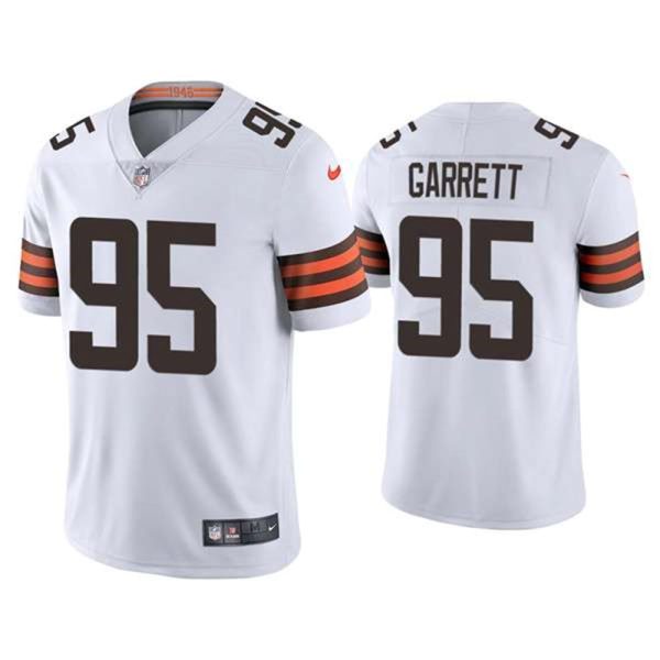 Cleveland Browns 95 Myles Garrett White Vapor Untouchable Limited Stitched Jersey
