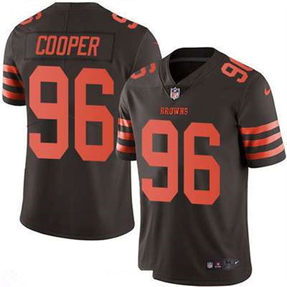 Cleveland Browns #96 Xavier Cooper Brown 2016 Color Rush Stitched NFL  Limited Jersey