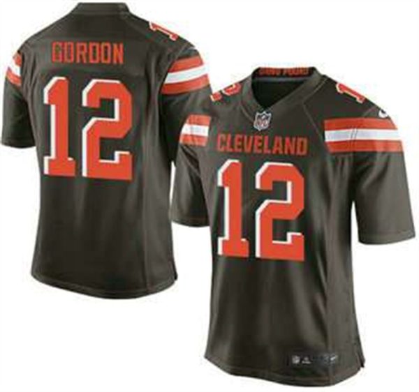 Cleveland Browns Brown 12 Josh Gordon Brown Team Color 2015 NFL Nike Elite Jersey