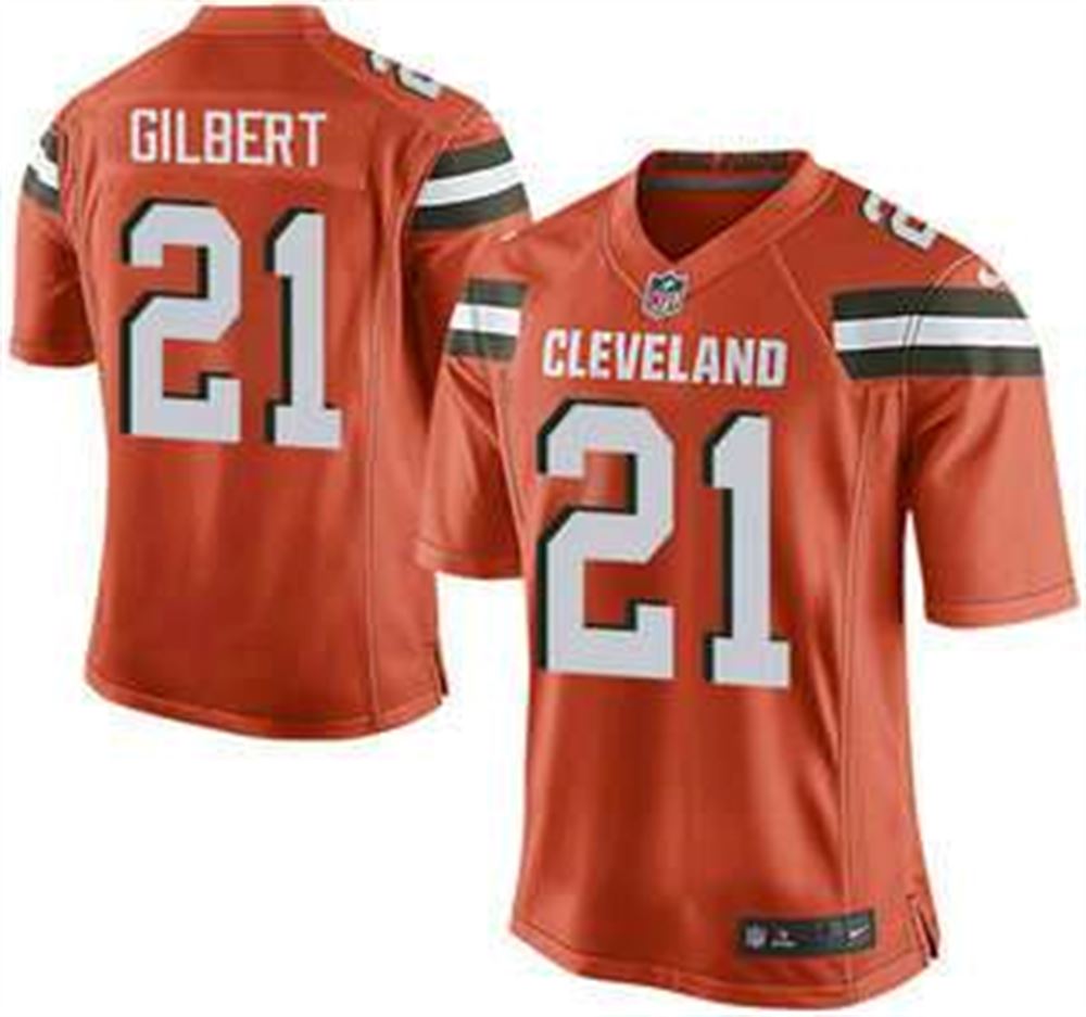 Cleveland Browns Brown #21 Justin Gilbert Orange Alternate 2015 NFL  Elite Jersey