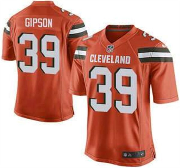 Cleveland Browns Brown 39 Tashaun Gipson Orange Alternate 2015 NFL Nike Elite Jersey 1
