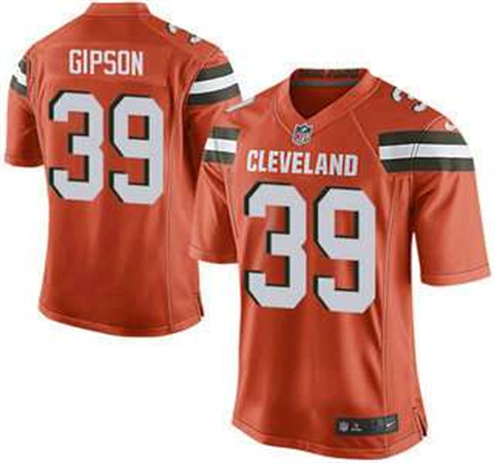 Cleveland Browns Brown #39 Tashaun Gipson Orange Alternate 2015 NFL  Elite Jersey