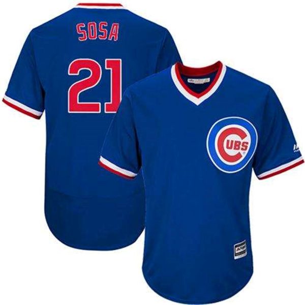 Cubs 21 Sammy Sosa Blue Flexbase Authentic Collection Cooperstown Stitched MLB Jersey