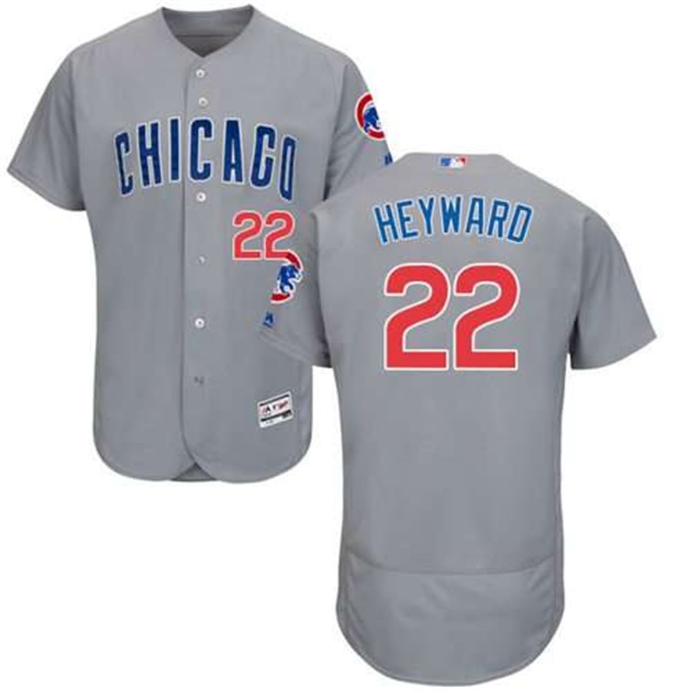 Cubs #22 Jason Heyward Grey Flexbase Authentic Collection Road Stitched MLB Jersey