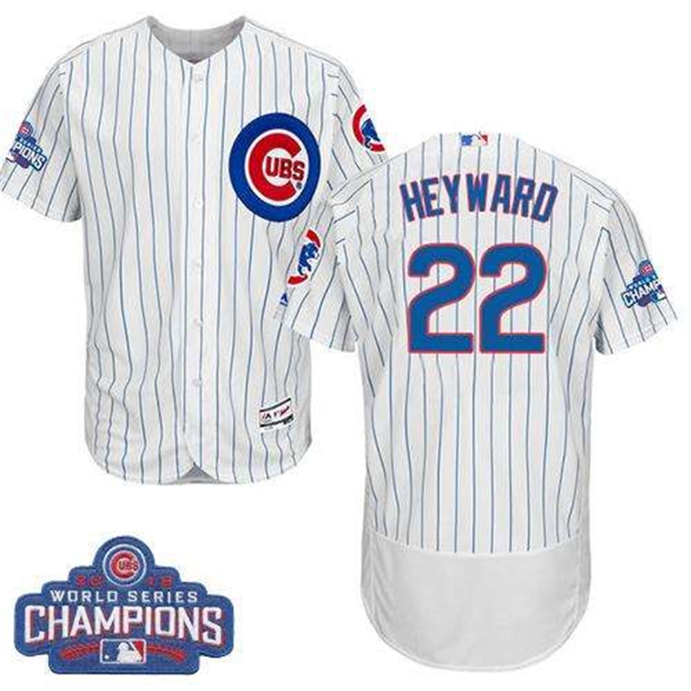 Cubs #22 Jason Heyward White Flexbase Authentic Collection 2016 World Series Champions Stitched MLB Jersey