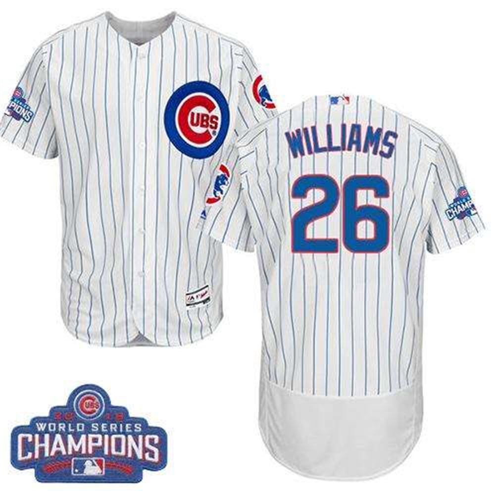 Cubs #26 Billy Williams White Flexbase Authentic Collection 2016 World Series Champions Stitched MLB Jersey