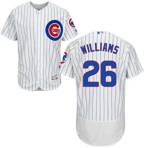 Cubs 26 Billy Williams WhiteBlue Strip Flexbase Authentic Collection Stitched MLB Jersey