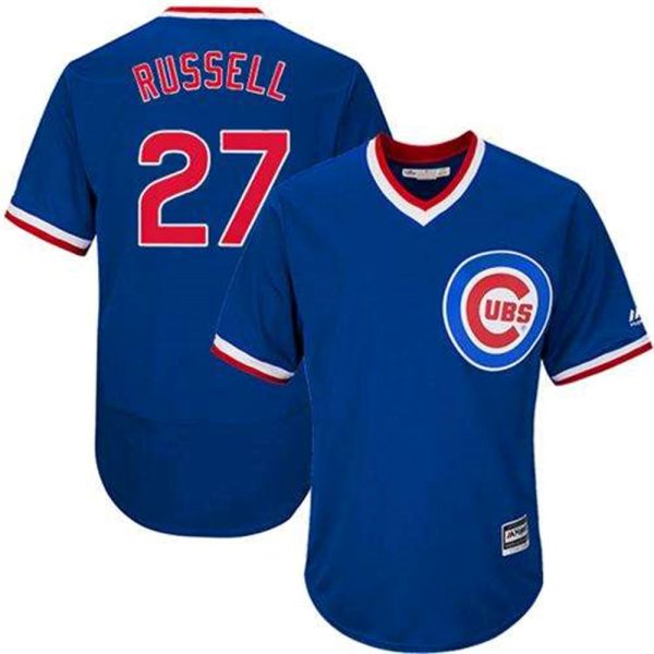 Cubs 27 Addison Russell Blue Flexbase Authentic Collection Cooperstown Stitched MLB Jersey