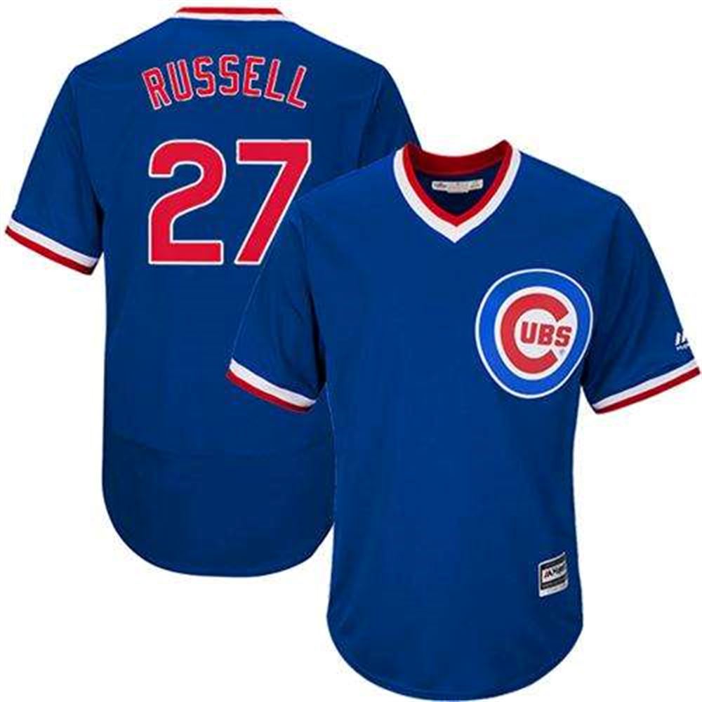 Cubs #27 Addison Russell Blue Flexbase Authentic Collection Cooperstown Stitched MLB Jersey