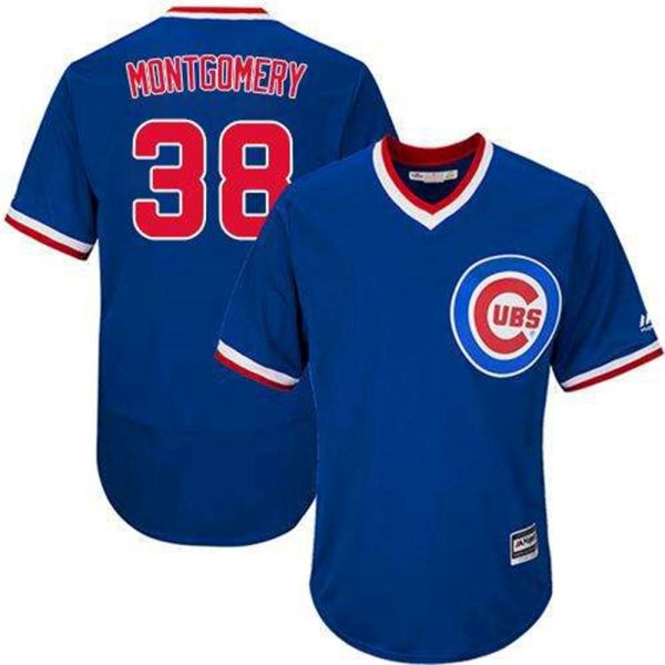 Cubs 38 Mike Montgomery Blue Flexbase Authentic Collection Cooperstown Stitched MLB Jersey