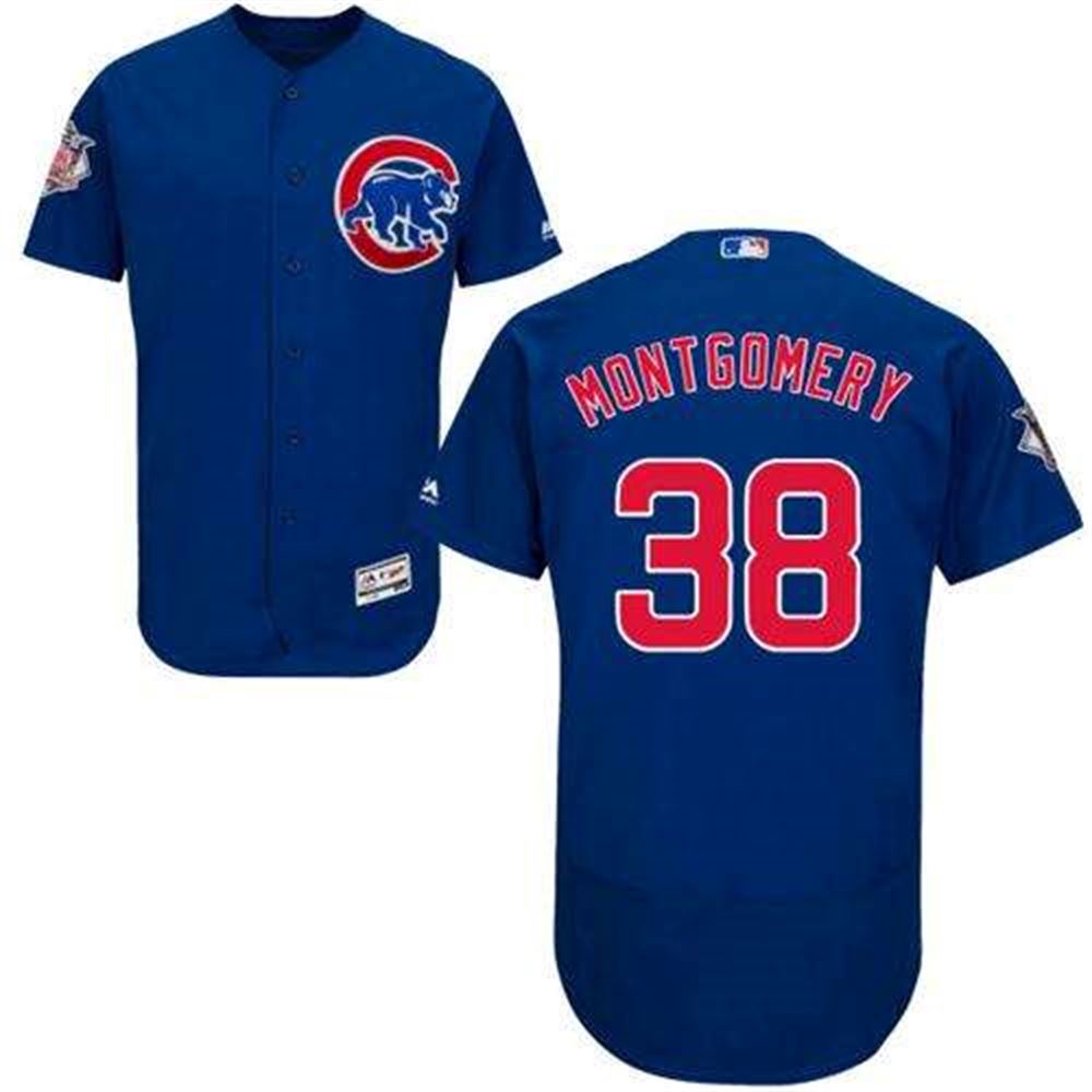 Cubs #38 Mike Montgomery Blue Flexbase Authentic Collection Stitched MLB Jersey