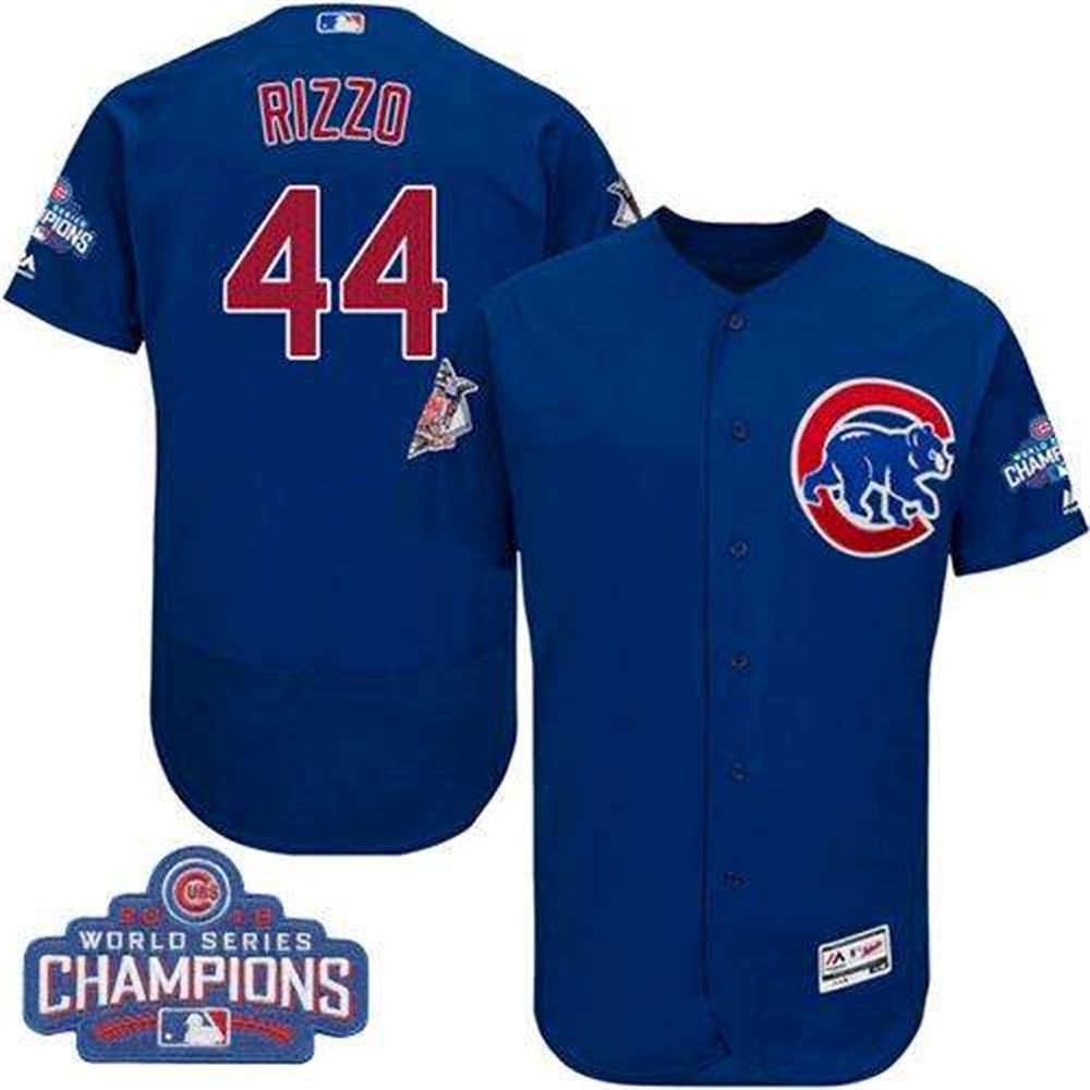 Cubs #44 Anthony Rizzo Blue Flexbase Authentic Collection 2016 World Series Champions Stitched MLB Jersey