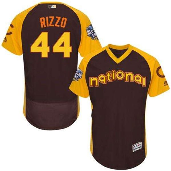 Cubs 44 Anthony Rizzo Brown Flexbase Authentic Collection 2016 All Star National League Stitched MLB Jersey
