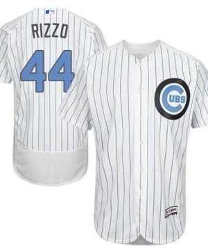 Cubs 44 Anthony Rizzo WhiteBlue Strip Flexbase Authentic Collection 2016 Fathers Day Stitched MLB Jersey
