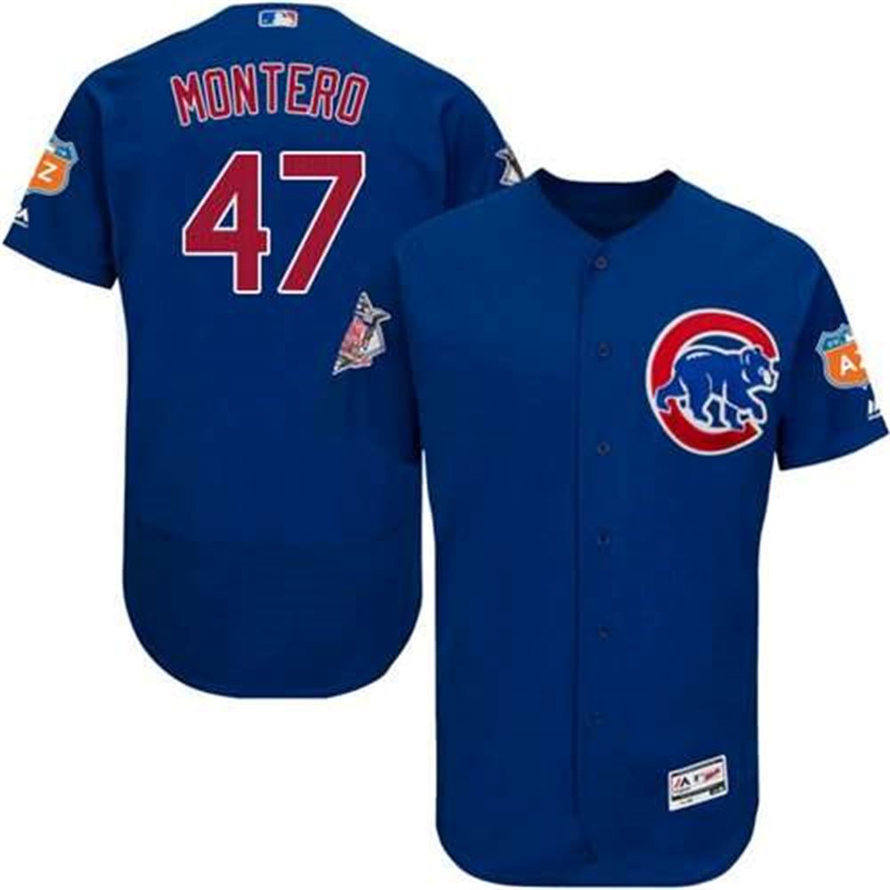 Cubs #47 Miguel Montero Blue Flexbase Authentic Collection Stitched MLB Jersey