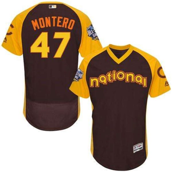 Cubs 47 Miguel Montero Brown Flexbase Authentic Collection 2016 All Star National League Stitched MLB Jersey