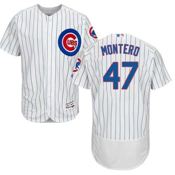 Cubs 47 Miguel Montero White Flexbase Authentic Collection Stitched MLB Jersey