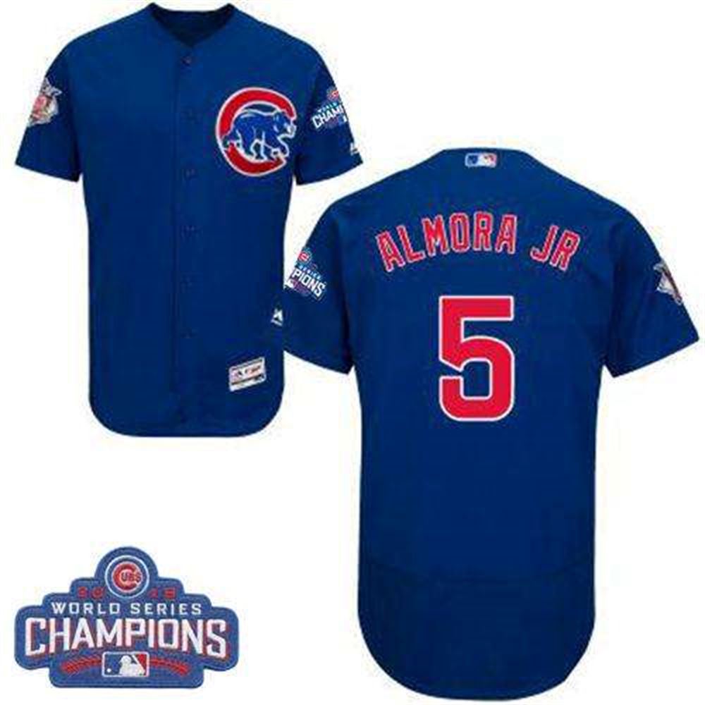 Cubs #5 Albert Almora Jr  Blue Flexbase Authentic Collection 2016 World Series Champions Stitched MLB Jersey