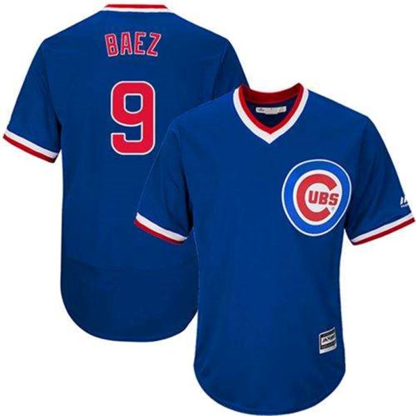 Cubs 9 Javier Baez Blue Flexbase Authentic Collection Cooperstown Stitched MLB Jersey