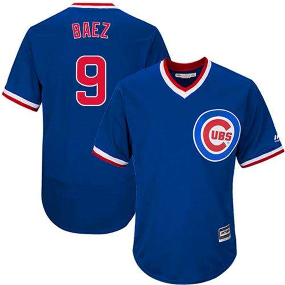 Cubs #9 Javier Baez Blue Flexbase Authentic Collection Cooperstown Stitched MLB Jersey
