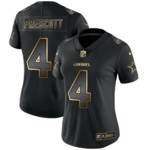 Dak Prescott Dallas Cowboys 4 Black Gold NFL Limited Jerseys