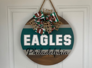 Eagles Football Round Door Hanger