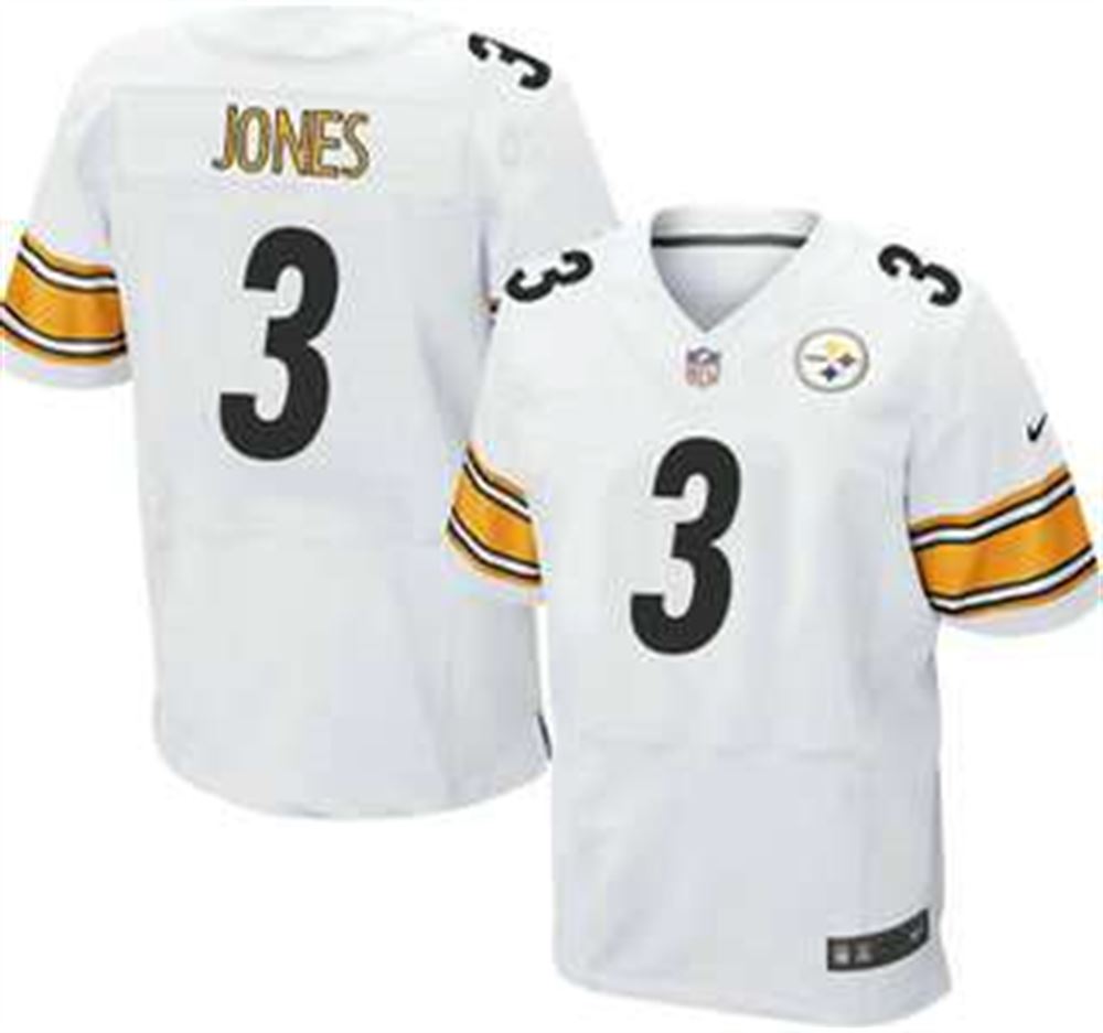Pittsburgh Steelers #3 Landry Jones White Road NFL Elite Jersey