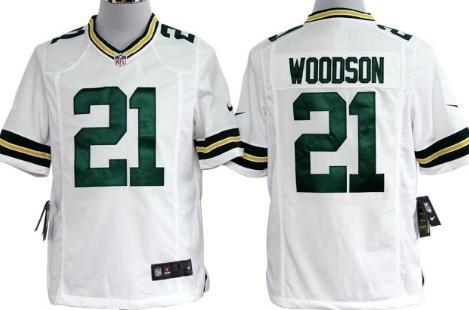 Green Bay Packers #21 Charles Woodson White Game Jersey