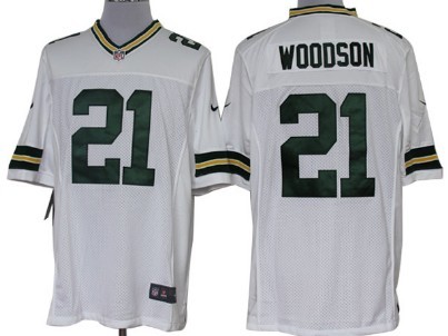 Green Bay Packers 21 Charles Woodson White Limited Jersey