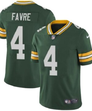 Green Bay Packers 4 Brett Favre Green Stitched Jersey