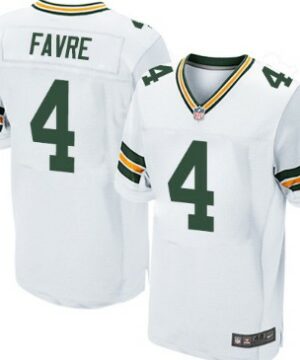 Green Bay Packers 4 Brett Favre White Elite Jersey