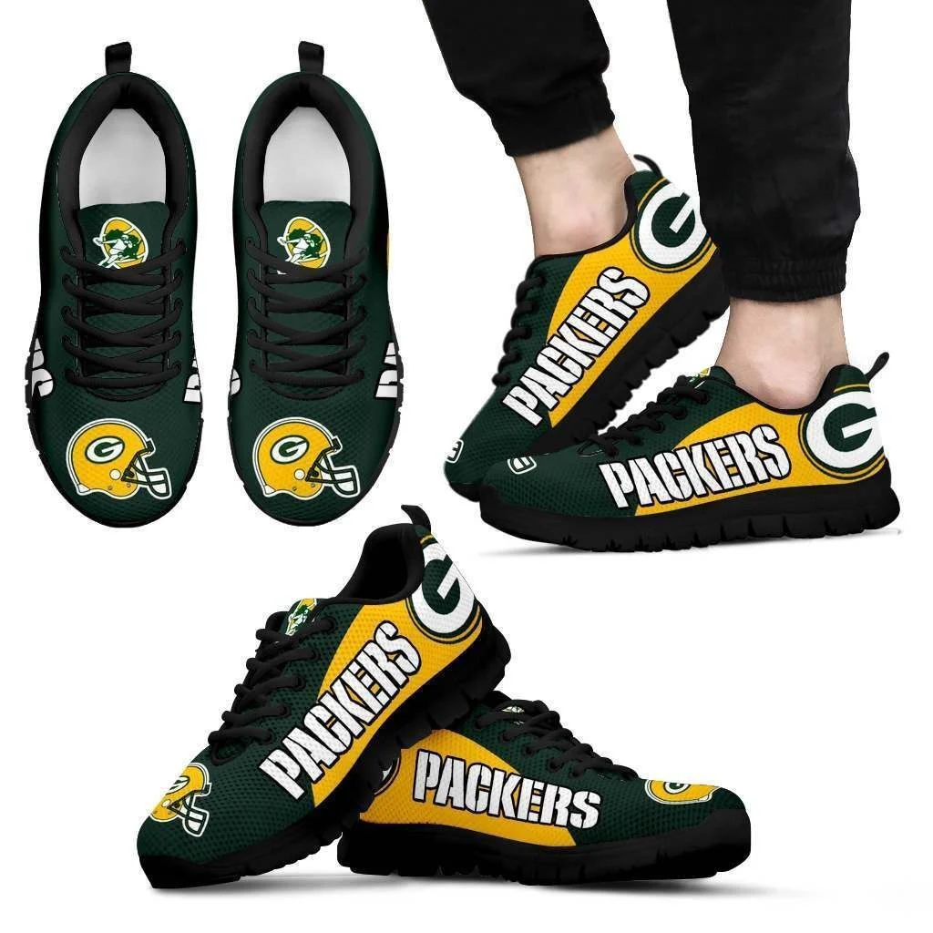 Green Bay Packers Breathable Football Custom Shoes