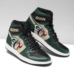 Harley Quinn Green Bay Packers Jordan High Top Shoes Sport Sneakers