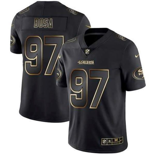 San Francisco 49ers 97 Nick Bosa 2019 Black Gold Edition Stitched NFL Jersey 1