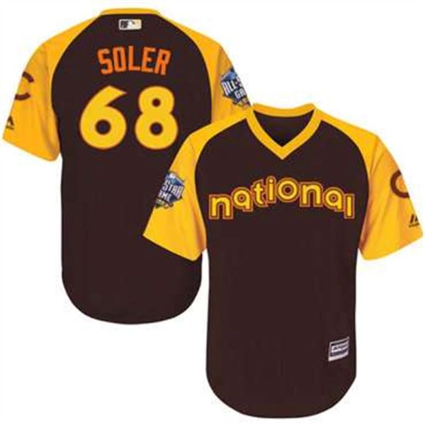 Jorge Soler Brown 2016 MLB All Star Jersey Mens National League Chicago Cubs 68 Cool Base Game Collection