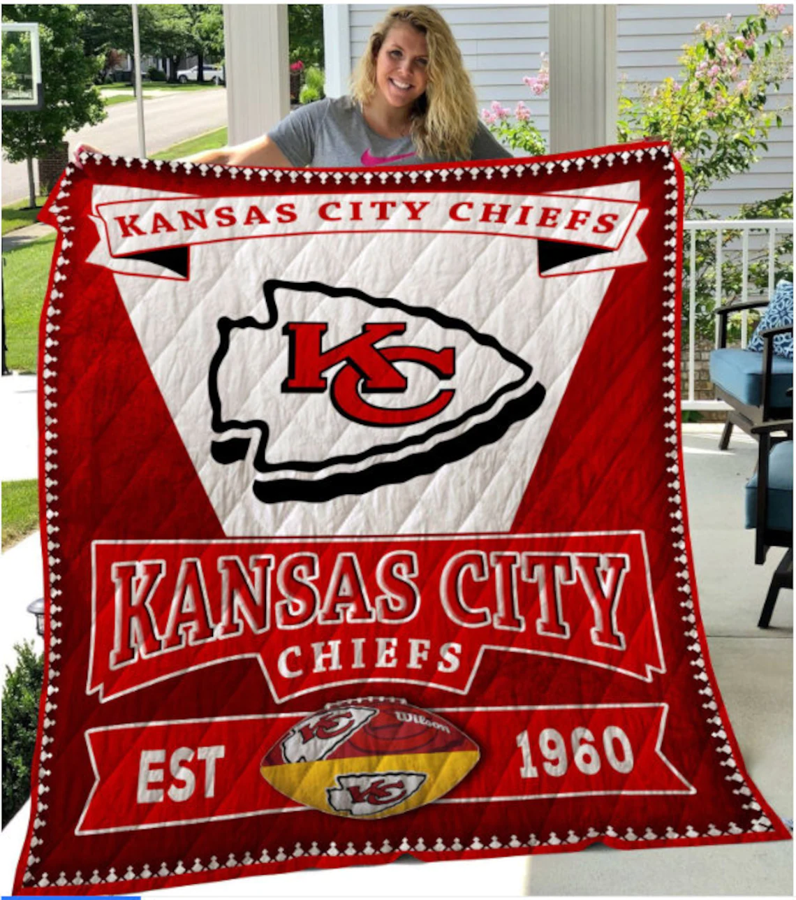 KC Chiefs EST 1960 Blanket