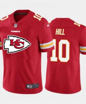 Kansas City Chiefs 10 Tyreek Hill Red 2020 Team Big Logo Limited Stitched NFL Jersey
