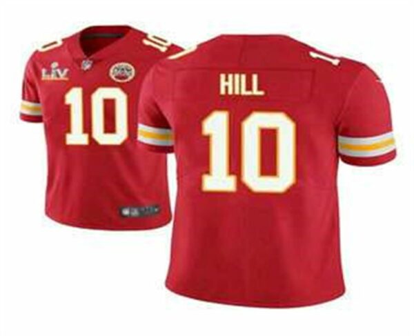 Kansas City Chiefs 10 Tyreek Hill Red 2021 Super Bowl LV Vapor Untouchable Stitched Nike Limited NFL Jersey