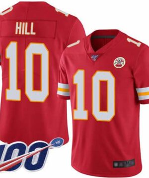 Kansas City Chiefs 10 Tyreek Hill Red Team Color Stitched Football 100th Season Vapor Limited Jersey