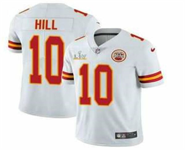 Kansas City Chiefs 10 Tyreek Hill White 2021 Super Bowl LV Vapor Untouchable Stitched Nike Limited NFL Jersey