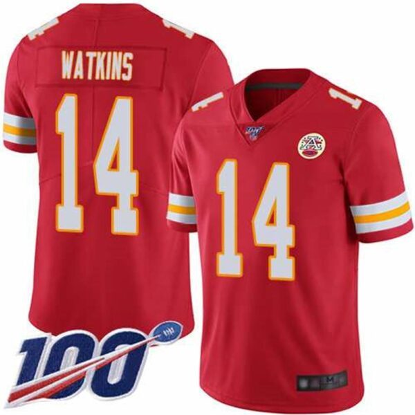 Kansas City Chiefs 14 Sammy Watkins Red 2019 100th Season Vapor Untouchable Limited Stitched NFL Jersey