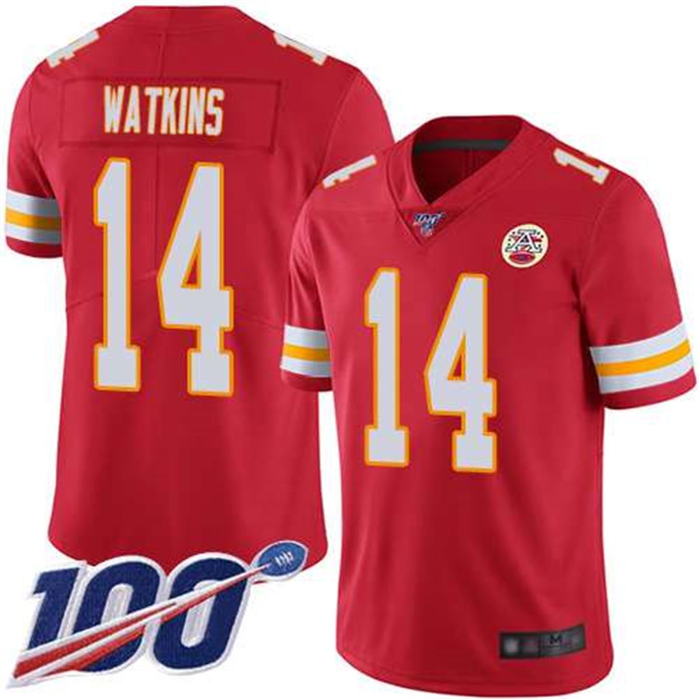 Kansas City Chiefs #14 Sammy Watkins Red 2019 100th Season Vapor Untouchable Limited Stitched NFL Jersey