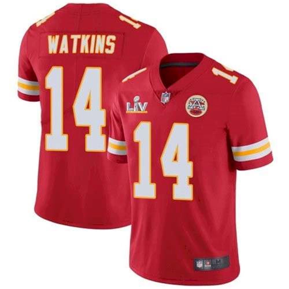 Kansas City Chiefs #14 Sammy Watkins Red 2021 Super Bowl LV Limited Stitched NFL Jersey