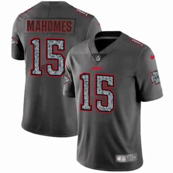 Kansas City Chiefs 15 Patrick Mahomes 2019 Gray Fashion Static Limited Stitched NFL Jersey