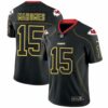 Kansas City Chiefs 15 Patrick Mahomes Black 2018 Lights Out Color Rush Limited Stitched NFL Jersey