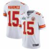 Kansas City Chiefs 15 Patrick Mahomes Super Bowl LIV White Vapor Untouchable Limited Stitched Jersey